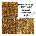Miyuki Pack Duracoat Galvanized Gold 15/0 11/0 8/0