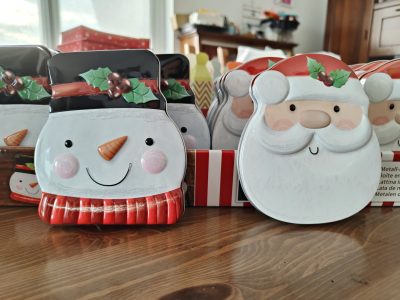 Scatola in metallo Raffigurato Babbo Natale