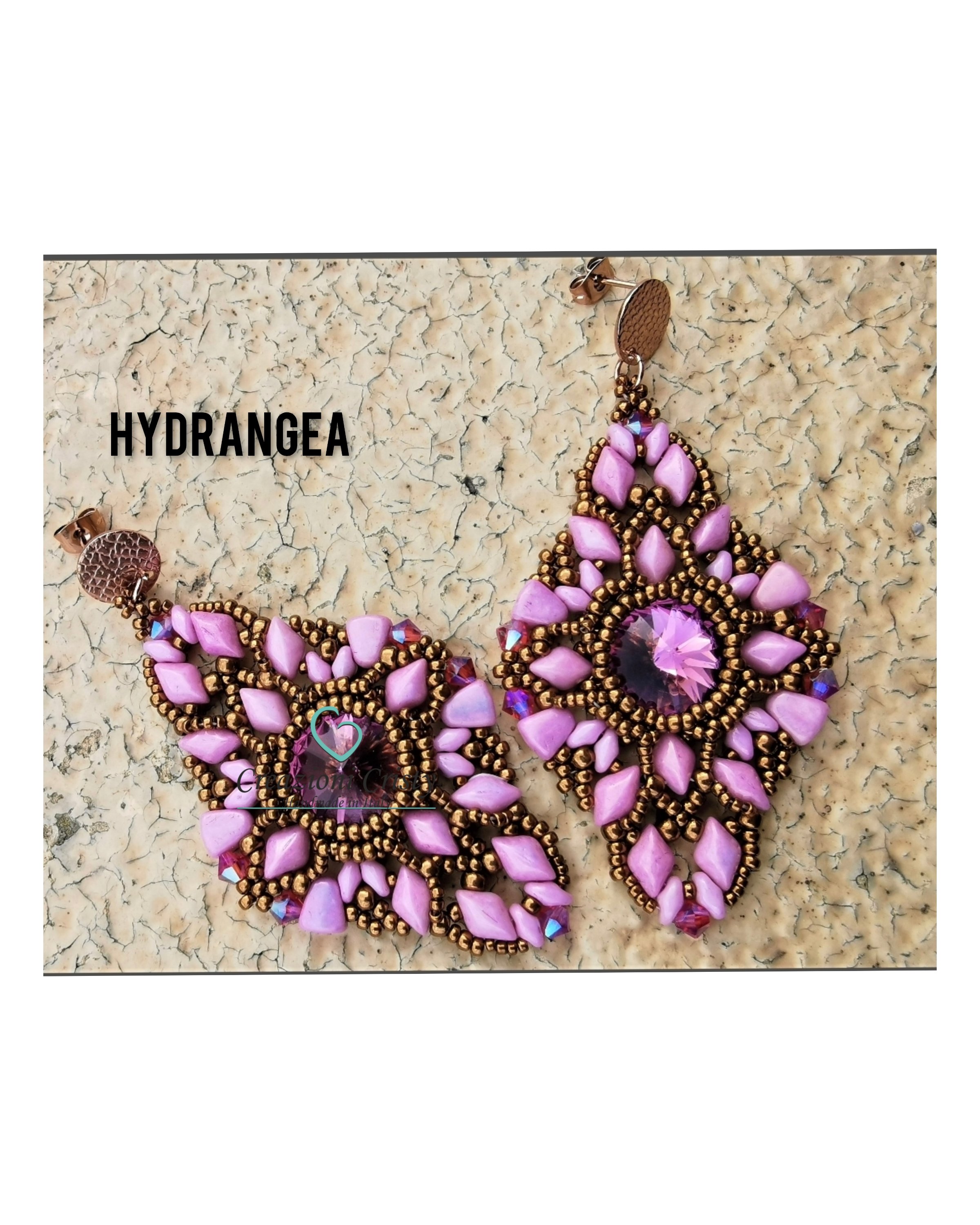 Schema PDF Orecchini Hydrangea - immagine 2