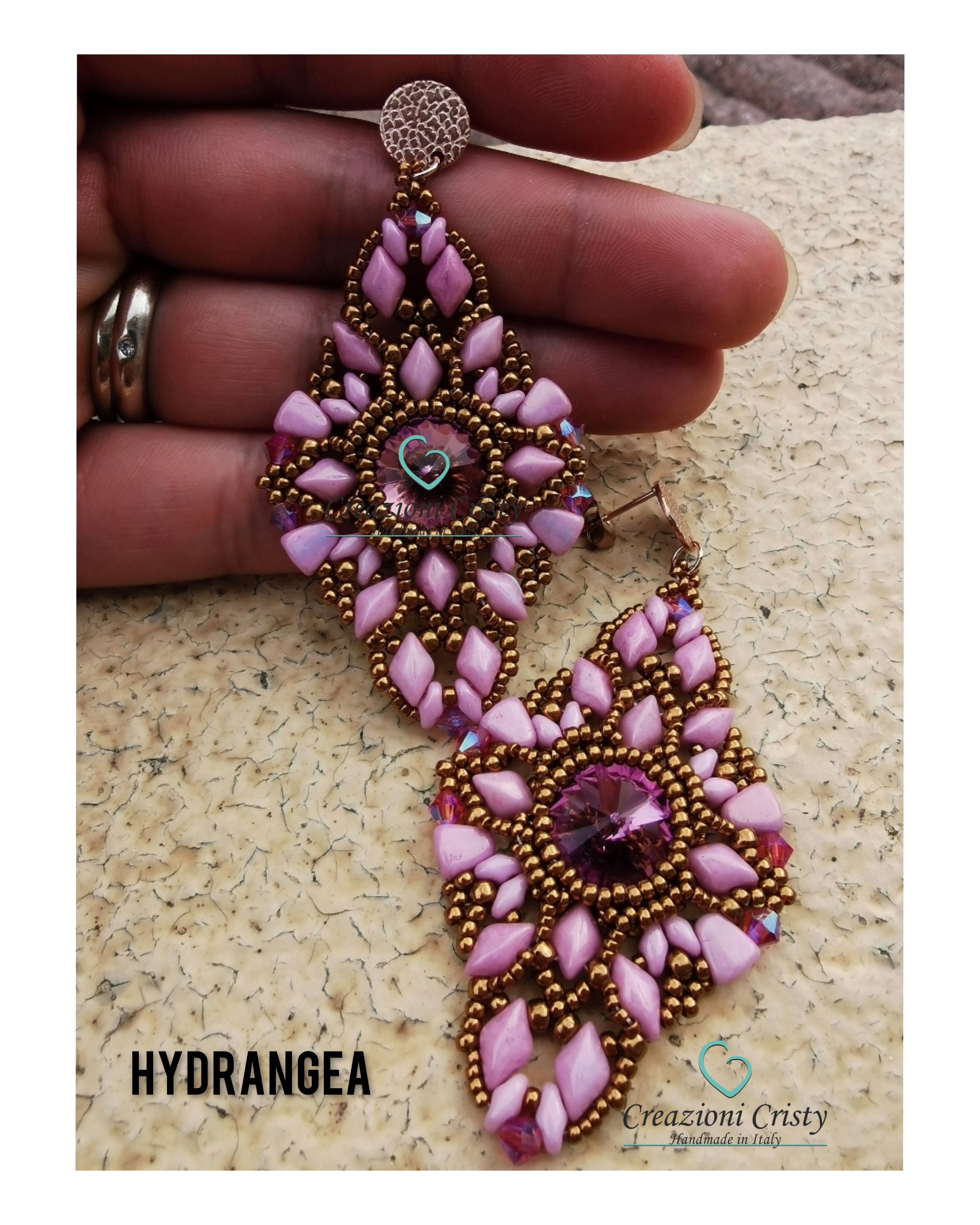 Schema PDF Orecchini Hydrangea