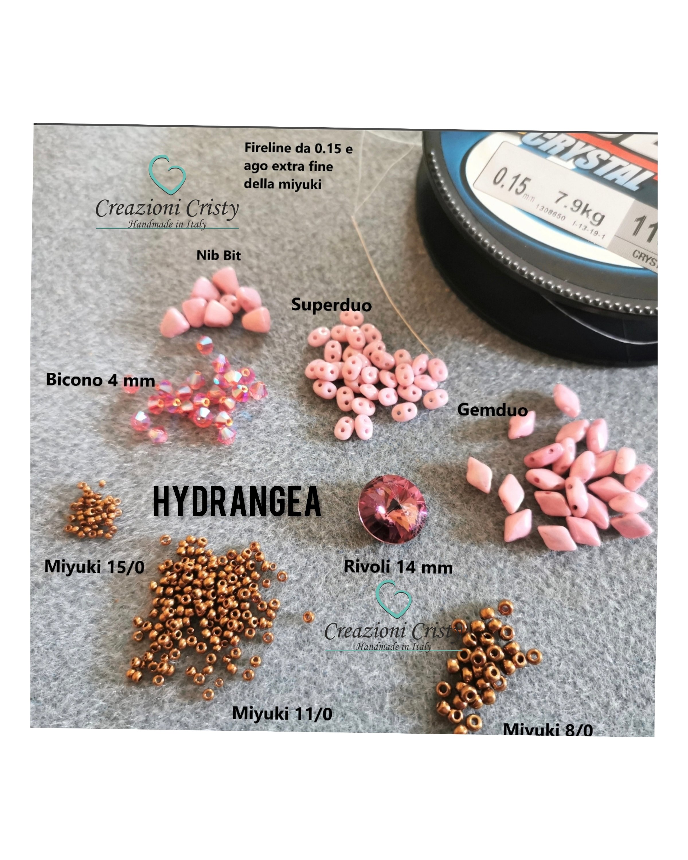 Schema PDF Orecchini Hydrangea - immagine 3