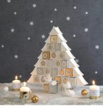 Calendario dell'Avvento Artemio in Legno Grezzo Sagomato ad Albero - Nuovo - immagine 2