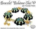 Cabochon par Puca 14 mm Enamel Blue Yellow 1 pz - immagine 7