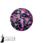 Cabochon par Puca 14 mm Enamel Pink 1 pz