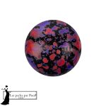 Cabochon par Puca 14 mm Enamel Purple and Red 1 pz